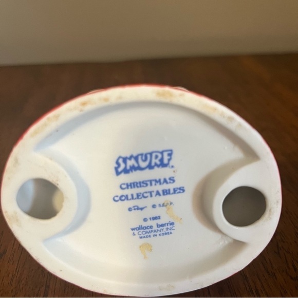 VINTAGE 1982 SMURF CHRISTMAS COLLECTABLES FIGURINE WALLACE BERRIE & CO. INC. - Picture 11 of 11